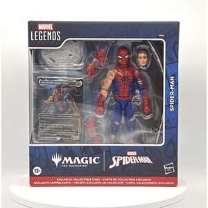 Hasbro‎ Marvel Legends Battle Damage Spider-Man 6" MTG Exclusive Card NIB
